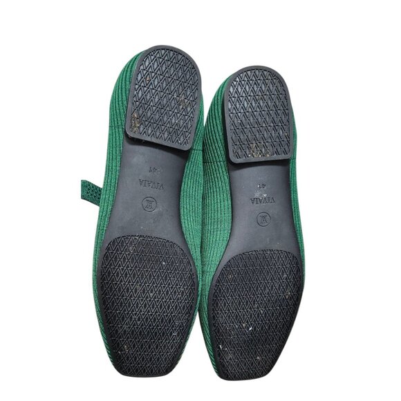 VIVAIA square toed Mary Jane Margot adjustable instep strap for comfy fit Green - Picture 7 of 10